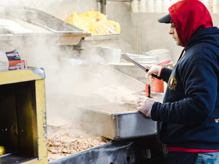 Omar said the carts never close, even in hurricanes. When asked whether he found it hard to do his job when it was freezing cold or brutally hot, he said, "It