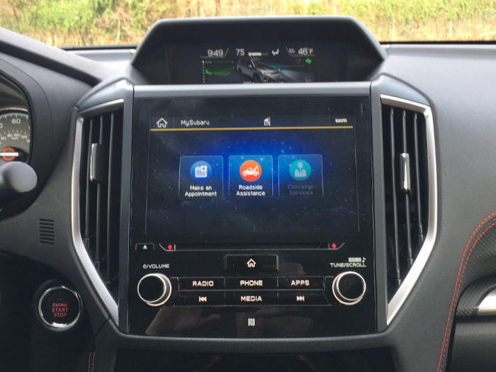 ... roadside assistance, and Wi-Fi hotspot capability. This is also where the display for the standard back-up camera lives.