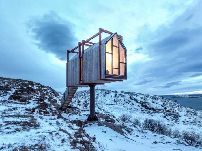 An island of tiny homes in Norway is available to rent for $3,500 a ...