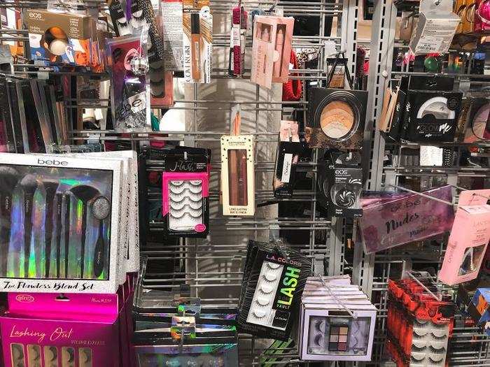 There were a lot of makeup and beauty products at low prices ...