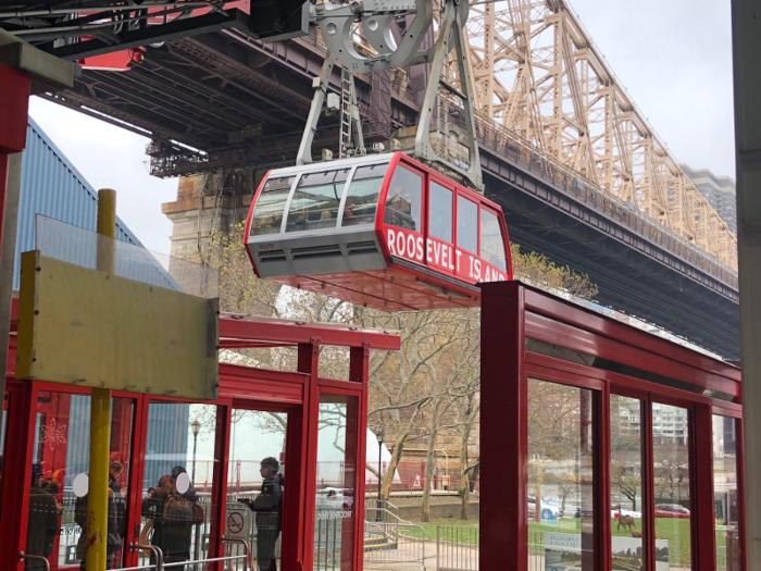 Part of the fun of visiting Roosevelt Island is getting there. Although you could take a city bus or subway, the most exciting way to reach the island is by the Roosevelt Island Tramway.