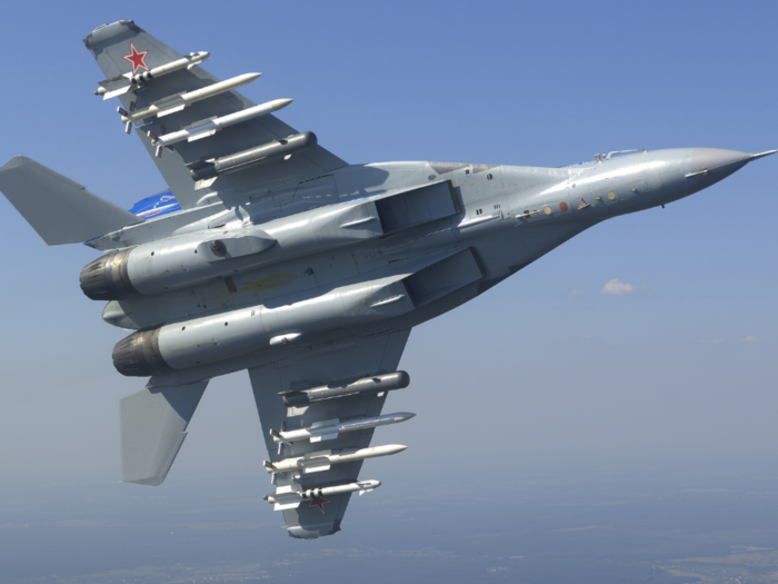 The MiG-35 can be armed with Kh-31 anti-ship and anti-radar missiles, as well as different kinds of KAB-500 bombs. It