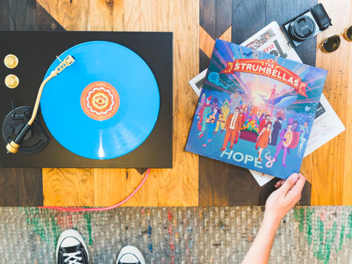 A membership that hand selects new vinyl records based on their music tastes each month