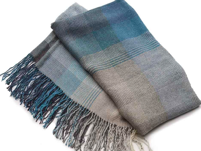 A soft, ethically made alpaca fleece throw