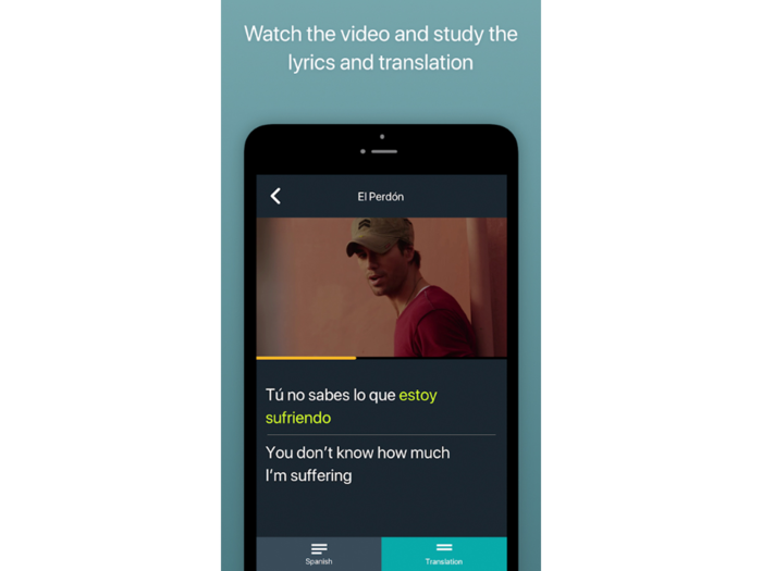 Learn Spanish with Lirica, an app for learning Spanish through Spanish-language music.