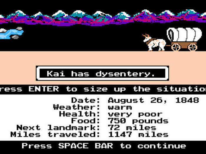 "Oregon Trail" for Apple II