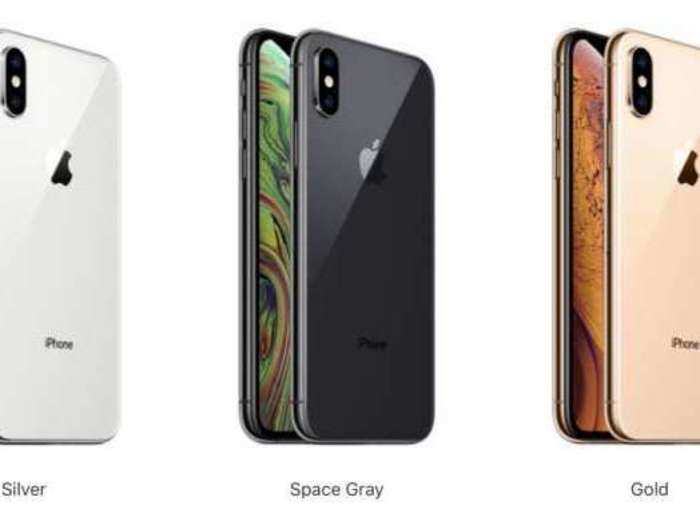 The iPhone XS and XS Max come in just three colors: black, gold, and silver.