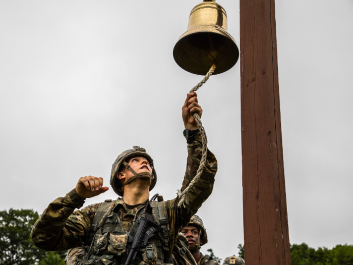 At the end of their first summer, cadets conduct a 12-mile 