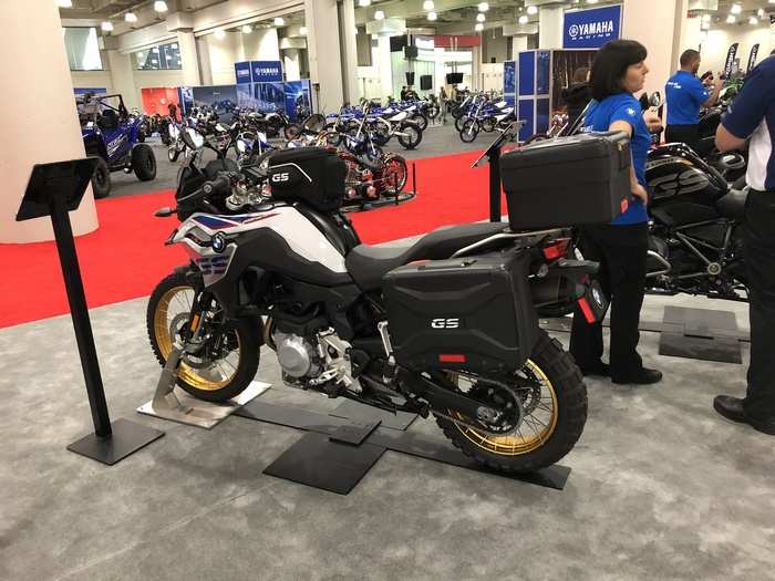 The BMW booth always means some bikes with saddlebags.