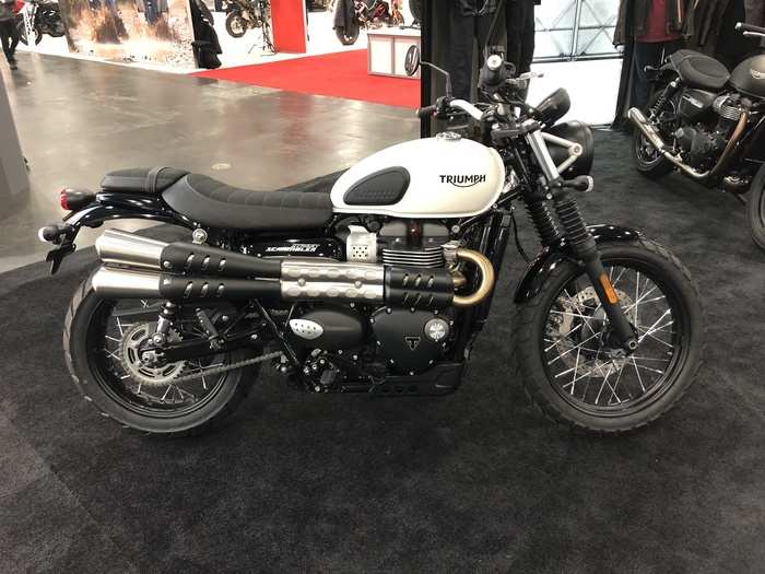 A snazzy Street Scrambler.