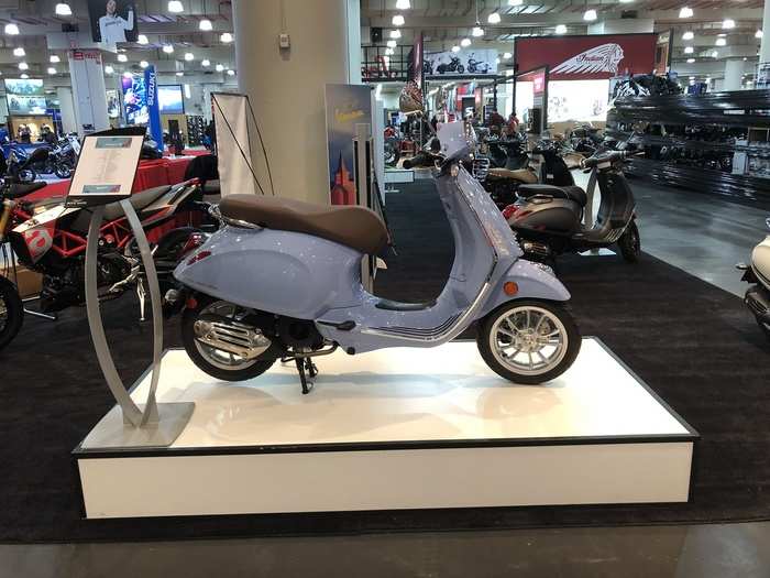 But Vespas were also in the house. The scooter brand, along with Apriia, is owned by Piaggio.