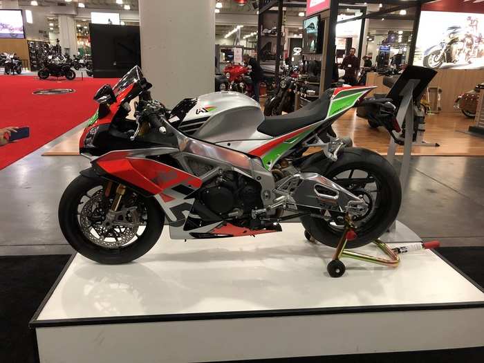 Yes, there was a flashy sport bike, complete with Italian colors.