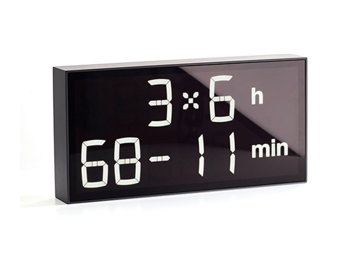 A clock that makes them do some quick mental math to figure out what time it is