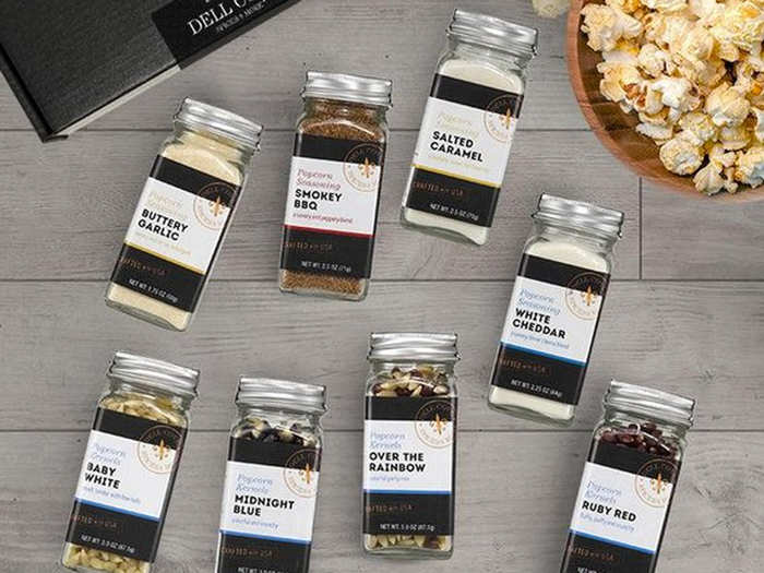 A seasoning sampler for popcorn lovers