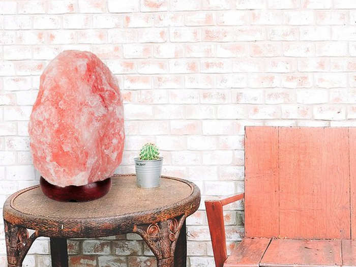 A calming Himalayan salt lamp