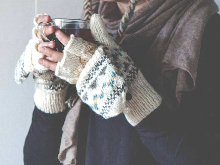 Cozy fleece-lined mittens just in time for winter weather