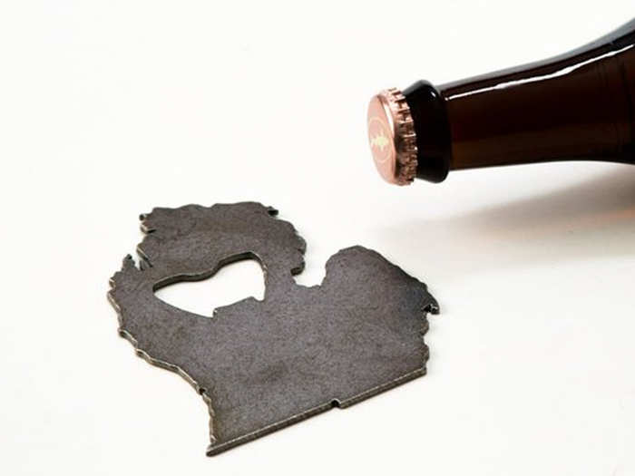 A bottle opener that shows off their state pride