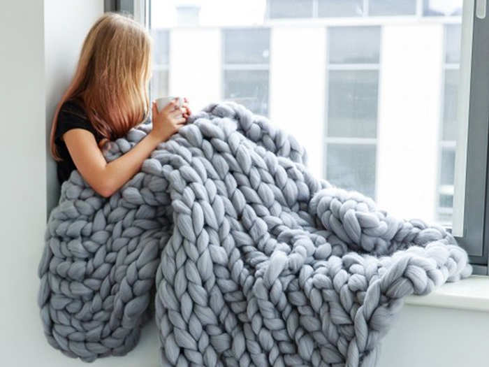 The chunkiest knit blanket they’ll love to cozy up in