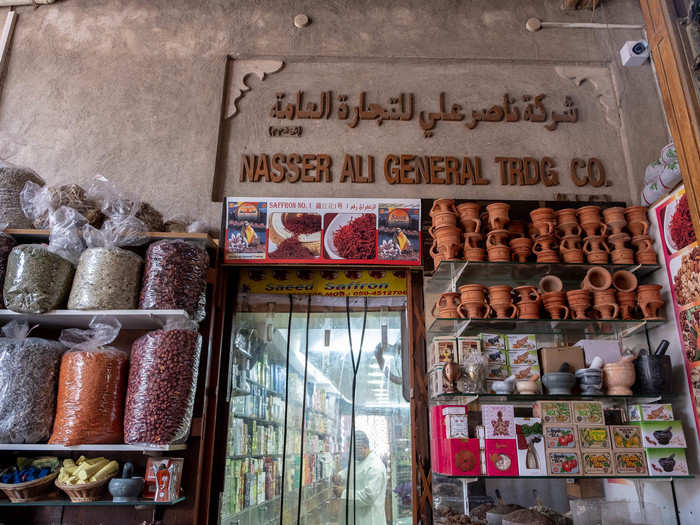 Badran had us stop in on a spice shop to get an education in the spice trade. As Badran explained, most shops in the spice souk are run by Iranian immigrants and most spices come from Iran.