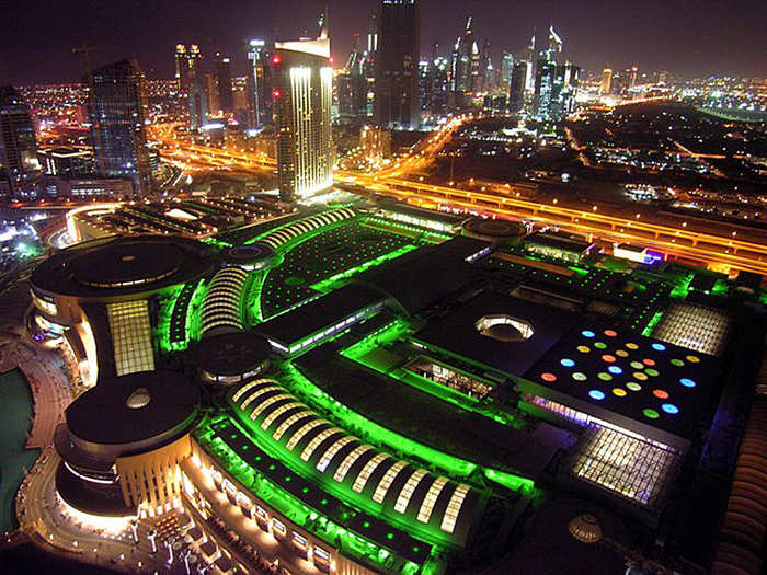 Or shopping malls. Dubai has 65 extravagant malls that are more like indoor cities. The biggest is the Dubai Mall, a gargantuan complex with 1,200 stores, an aquarium, a virtual-reality theme park, an Olympic-size ice-skating rink, and hundreds of restaurants.