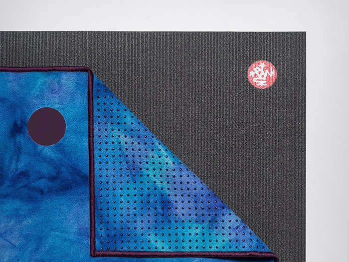 A yoga mat towel with skid-less technology made by a trusted company