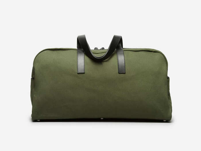 A twill weekender for their travels