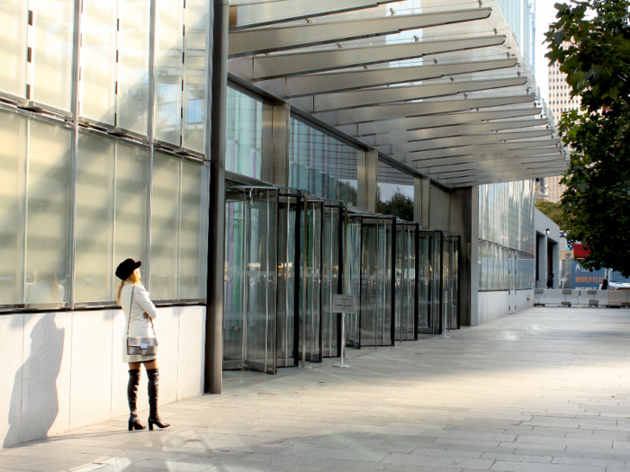 Another employee entrance is on the south side, facing the 9/11 Memorial.