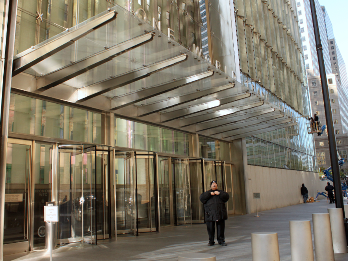 I came in through the north entrance on Vesey Street, which is reserved for employees of the building and their guests.