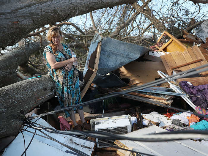 Mexico Beach, a small seaside town, was one of the hardest-hit areas. About 285 of the town