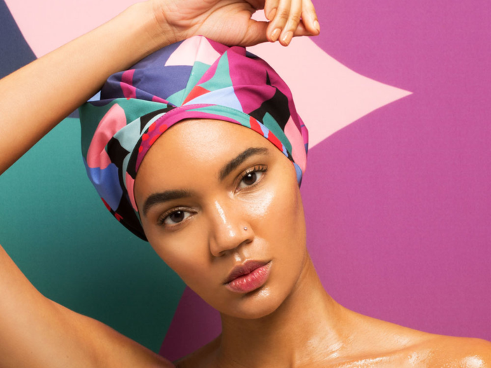 A cult-favorite shower cap, drying towel, or hair mask to keep up with the many showers.