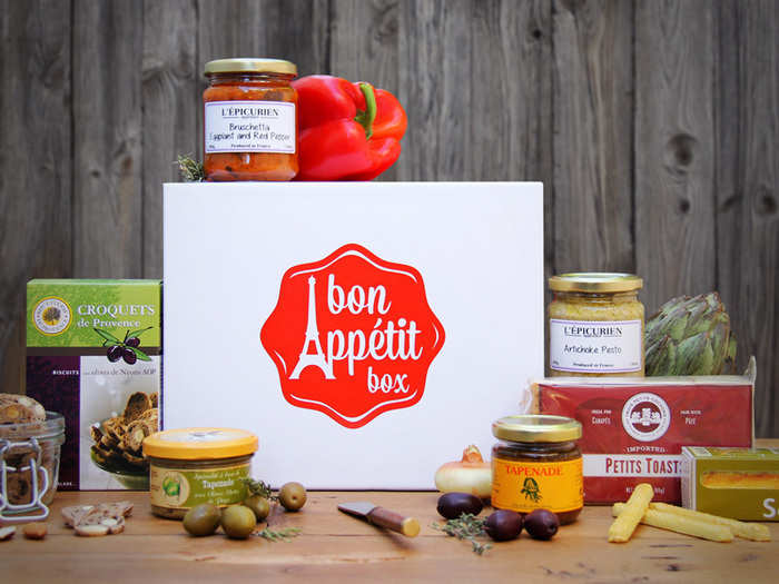 A gift box of gourmet French snacks