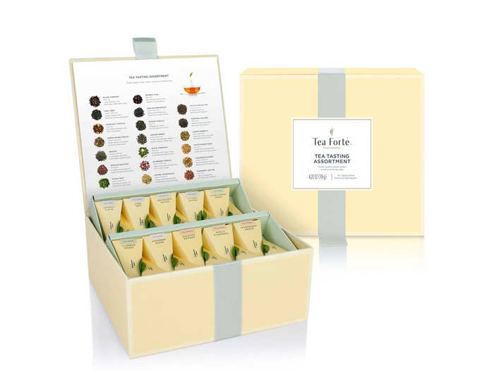 A tea tasting kit that comes in a nice box