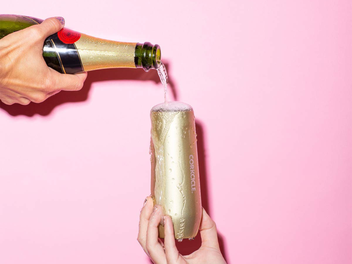 A champagne flute that