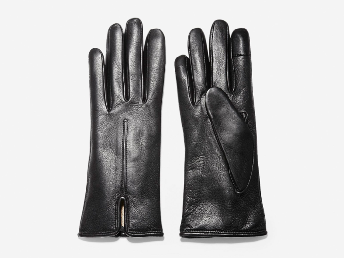 A sophisticated and tech-friendly pair of leather gloves