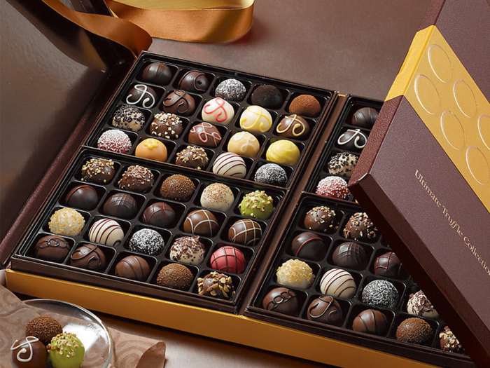 A huge variety of Belgian truffles