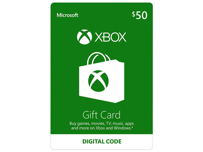 An Xbox gift card for the gamer