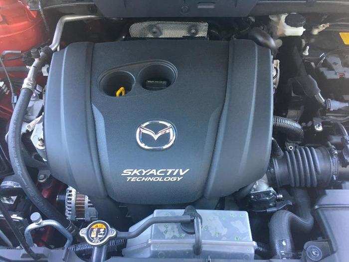 Under the hood is a 2.5-liter, 187-horsepower, naturally aspirated four-cylinder engine. It uses Mazda