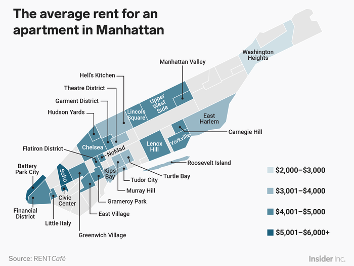 In May, RENTCafé broke down the average rent for different Manhattan neighborhoods, and we ranked them from most to least affordable.