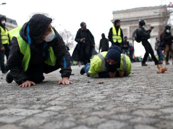 Many of the demonstrators are working-class or impoverished residents of France.