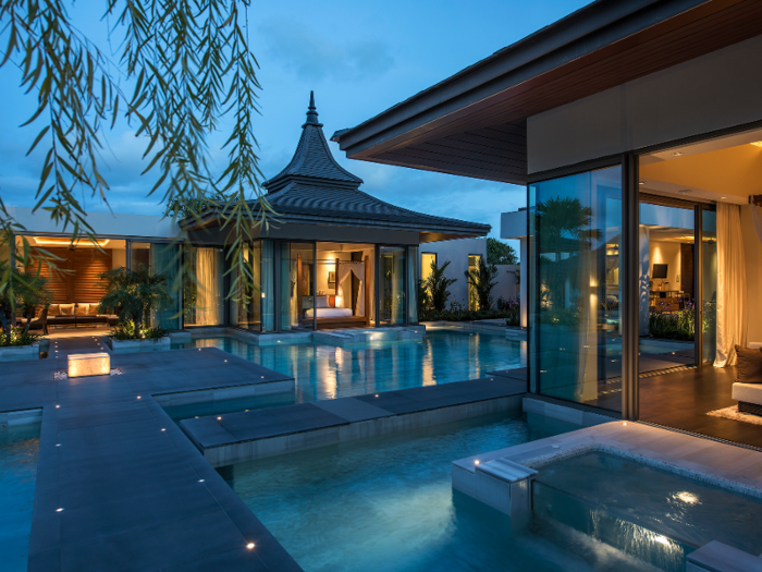 Villa Four, meanwhile, has a king bed and an outdoor Jacuzzi, and is surrounded by an infinity pool.