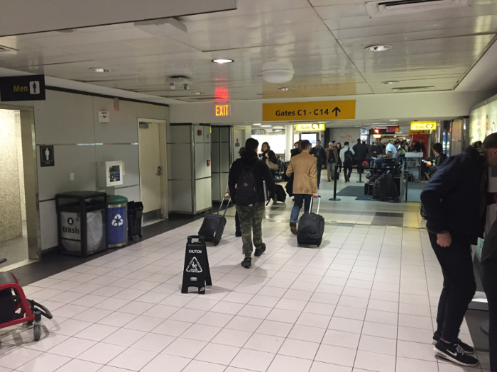 After I got through security, I was struck by how much better the concourse looked this time around. The concourse was still too small, but there were two big improvements I noticed: