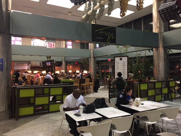 The largest of the two food courts in Terminal B was still one of the terminal