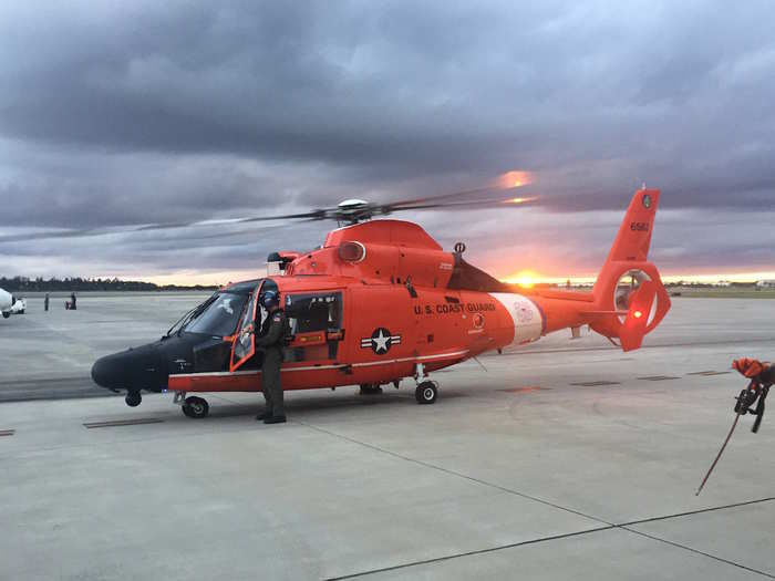 Pilots Lt. Drake Thornton and Lt. Nathan White and aviation maintenance technician 1st class Colin Hunt are three crew members charged with flying the station