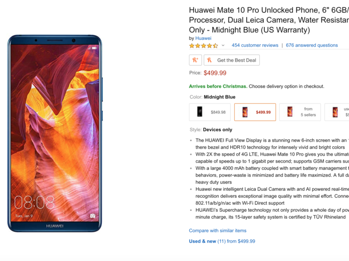 You can still buy Huawei phones in the US, but they