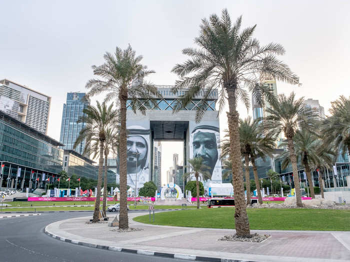 While the zone opened in 2002, the horseshoe-shaped centerpiece complex seen here opened in 2004. Unlike the rest of the UAE, the DIFC is governed by western-business regulations designed by consulting giant McKinsey, with the goal of attracting multinationals. For the most part, it worked. Within a few years, it filled up with global banking giants like Credit Suisse, Citibank, and HSBC.