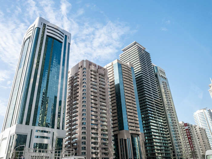 I grew up in and around New York City so I was surprised to find myself staring up at the buildings. But there is something striking about the architecture in Dubai. Each building seems to have its own unique design.