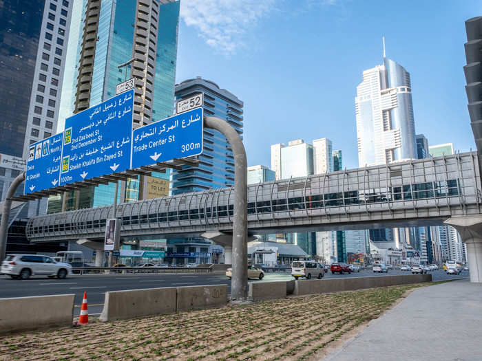 Sheikh Zayed Road connects downtown Dubai with other major developments in the city like the Palm Jumeriah — the world