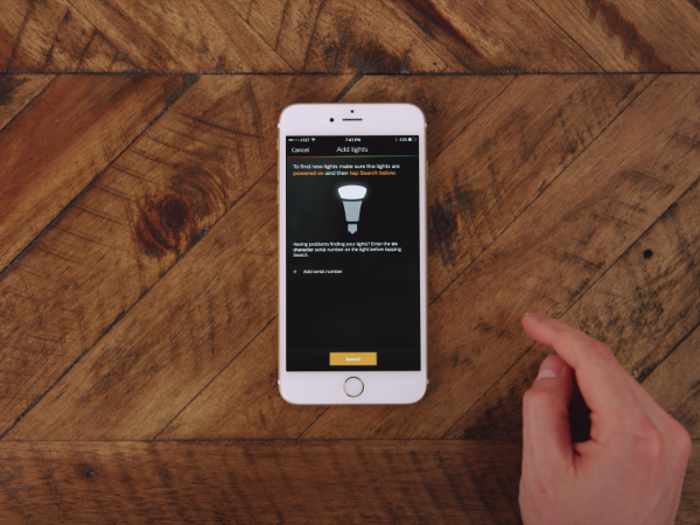 To add your Hue lights to your app, visit Settings, click Light setup, and then Add lights. The app should automatically detect your bulbs as long as they