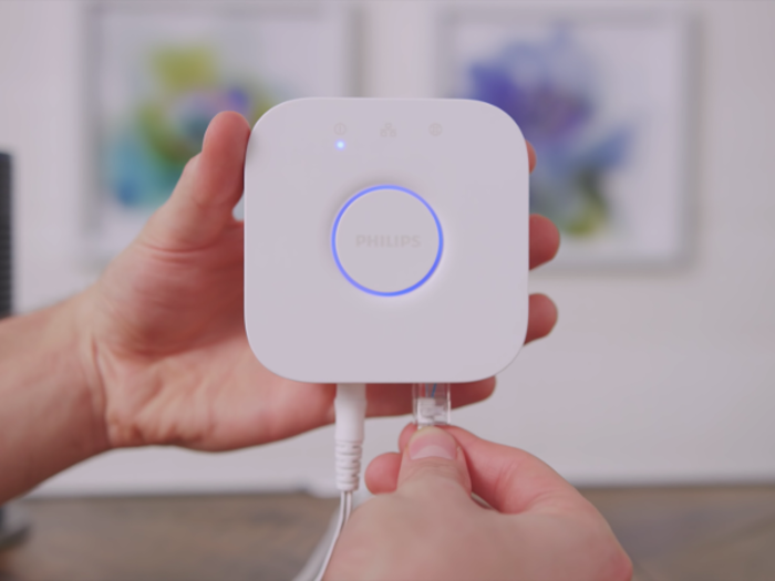 Now attach the Hue Bridge to your wireless router using an Ethernet cable.