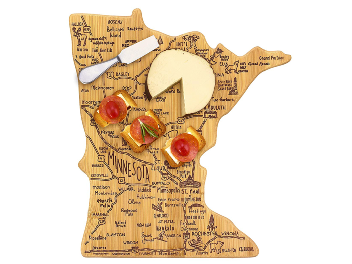 A cutting board of their favorite place